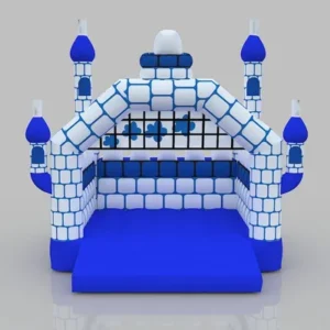 Snow Themed Inflatable Bouncy Castle 8m Kids Playground Rental Commercial Bounce House