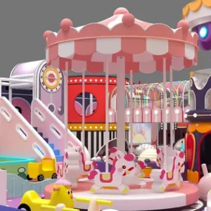 Carousel Theme Indoor Playground Naughty Castle Soft Play Equipment Commercial Kids Play Center