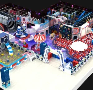Galaxy Neon Theme Indoor Playground Naughty Castle Soft Play Equipment Commercial Kids Play Center