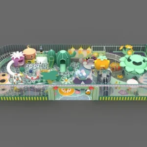 Green Theme Indoor Naughty Castle Playground Soft Play Equipment Commercial Kids Play Center