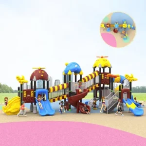 Kindergarten Playground Slide 10 Passenger Playworld Outdoor Commercial Play Equipment