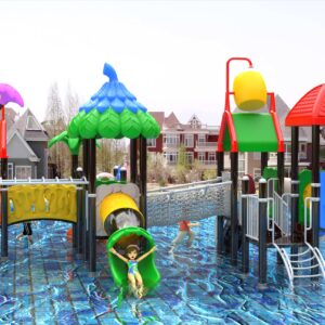 Outdoor Playground Slide B10 Back View