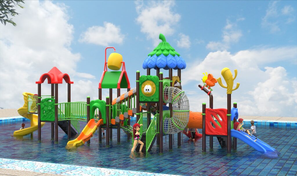 Outdoor Playground Slide B11 Back View