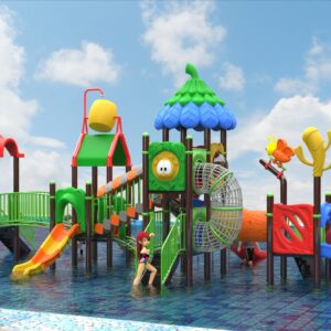 Outdoor Playground Slide B11 Back View