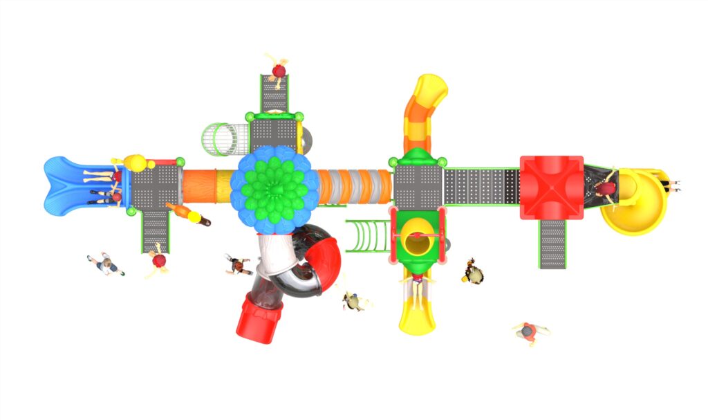 Outdoor Playground Slide B11 Top View