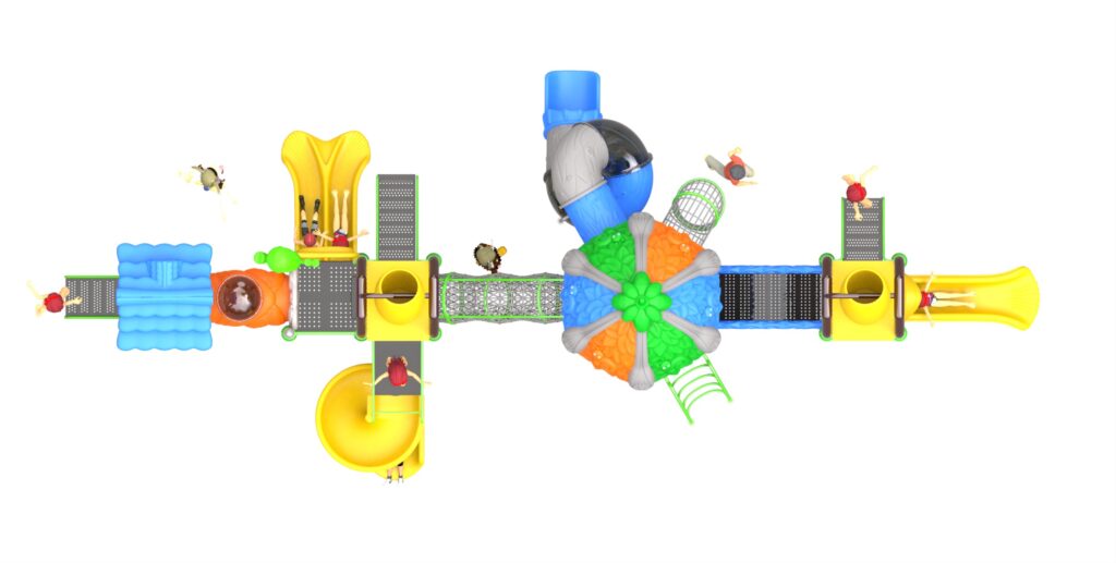 Outdoor Playground Slide B12 Top View