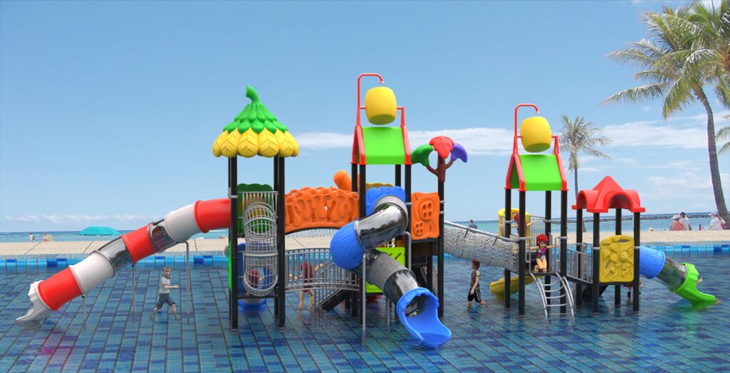 Outdoor Playground Slide B14 Back View