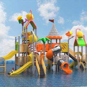 Outdoor Playground Slide B16 Back View