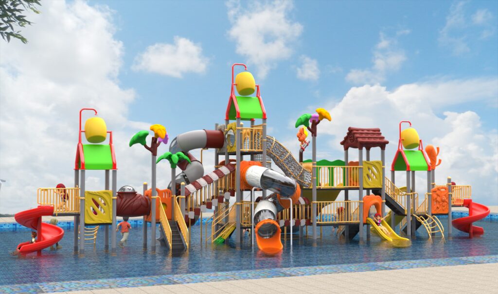 Outdoor Playground Slide B17 Back View