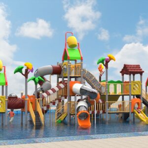 Outdoor Playground Slide B17 Back View