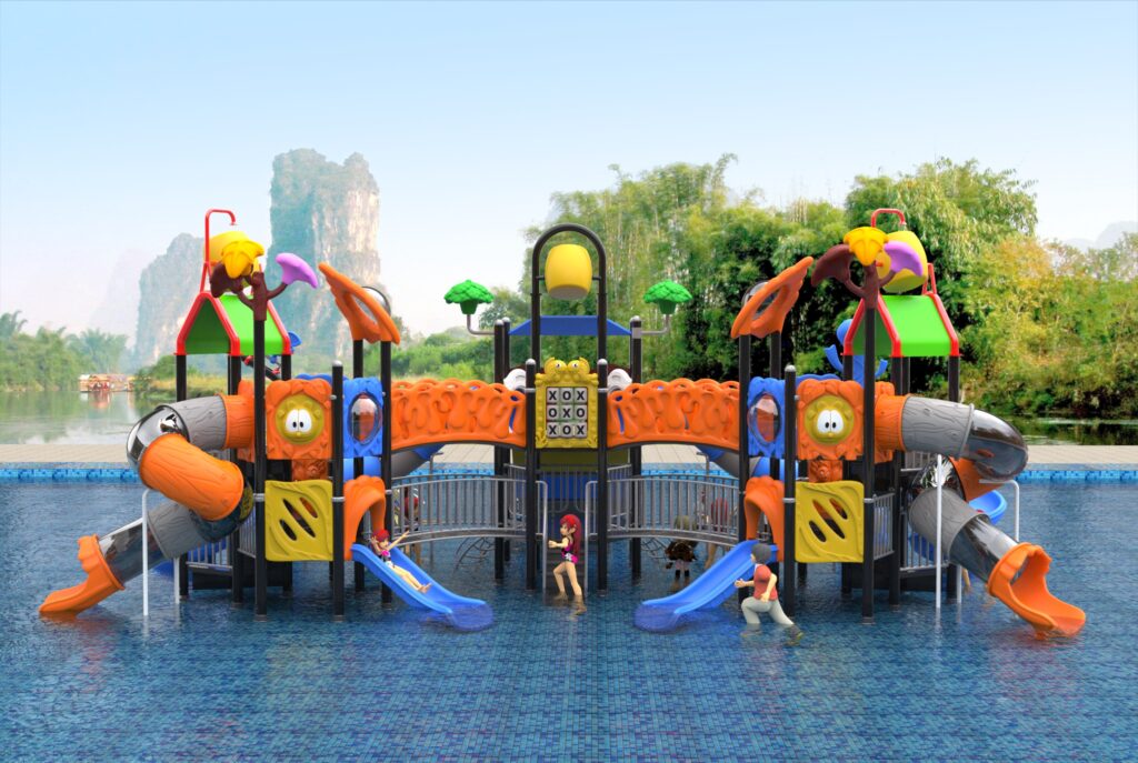 Outdoor Playground Slide B18 Back View