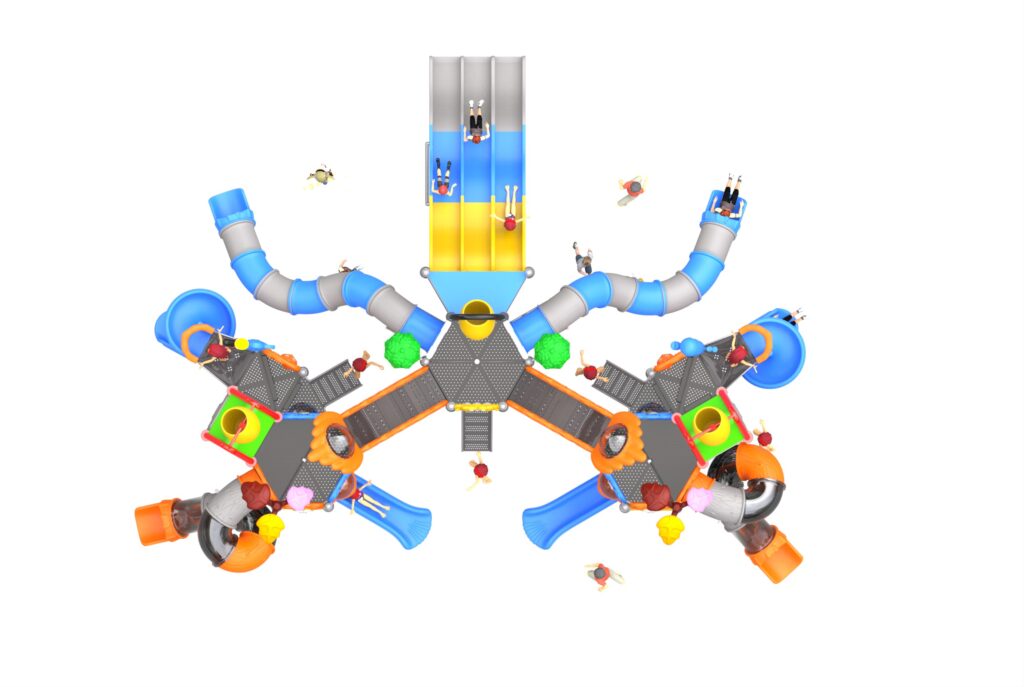 Outdoor Playground Slide B18 Top View