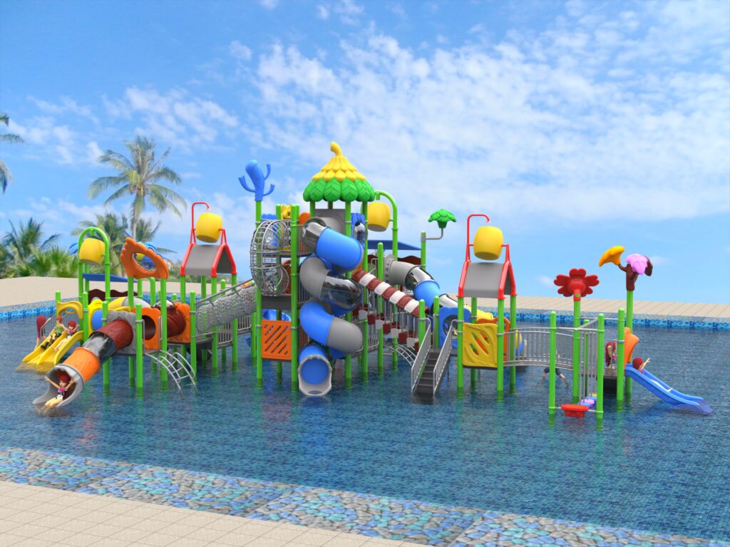 Outdoor Playground Slide B19 Back View