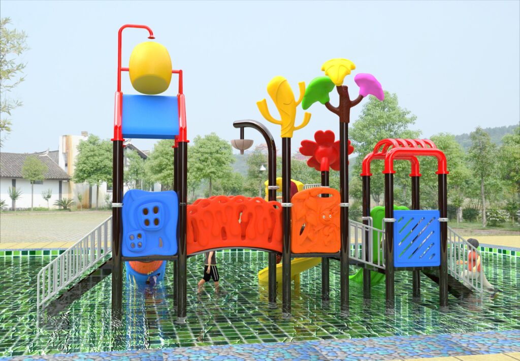 Outdoor Playground Slide B2 Back View