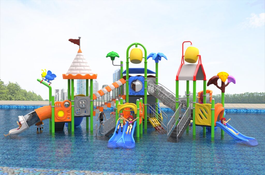 Outdoor Playground Slide B20 Back View