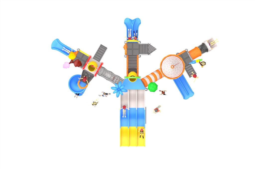 Outdoor Playground Slide B20 Top View