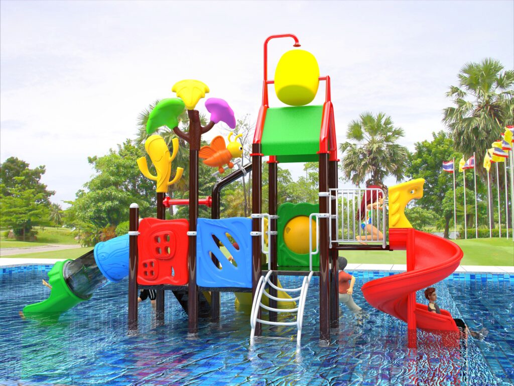 Outdoor Playground Slide B26 Back View