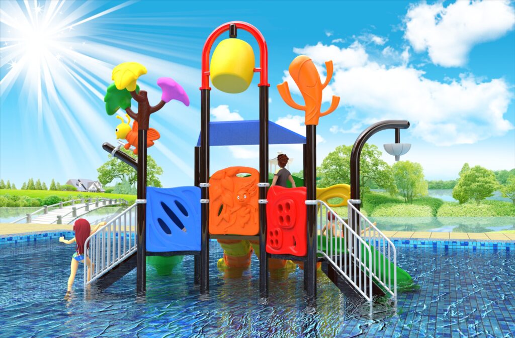 Outdoor Playground Slide B28 Back View