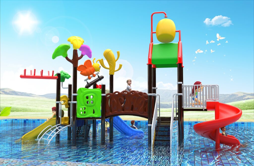 Outdoor Playground Slide B29 Back View