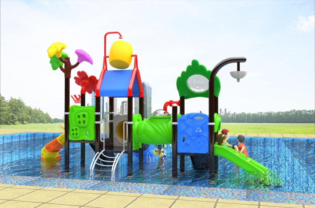 Outdoor Playground Slide B3 Back View