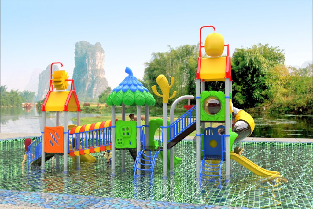 Outdoor Playground Slide B31 Back View