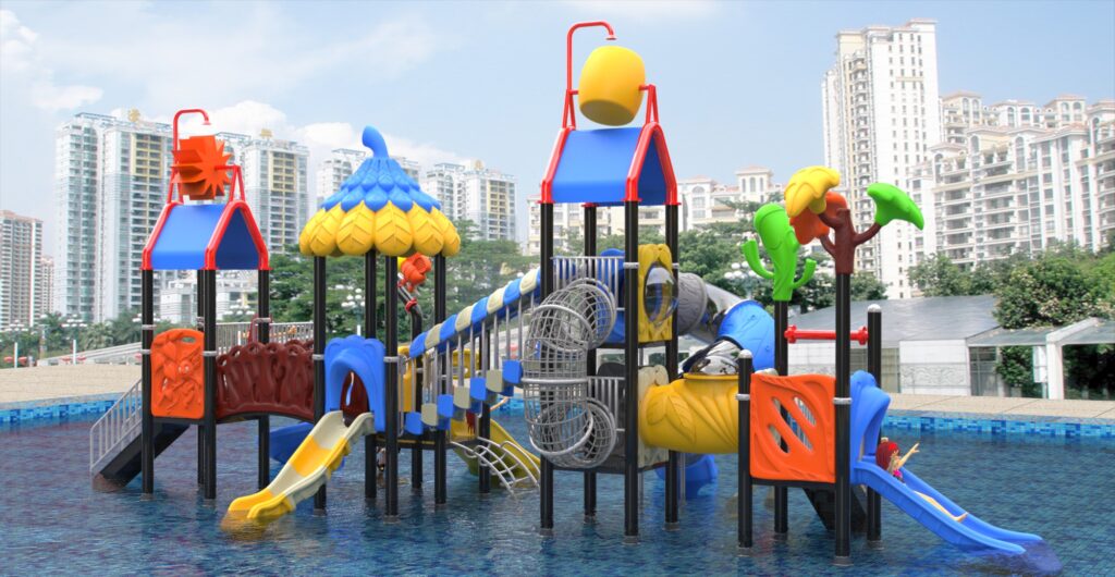 Outdoor Playground Slide B33 Back View