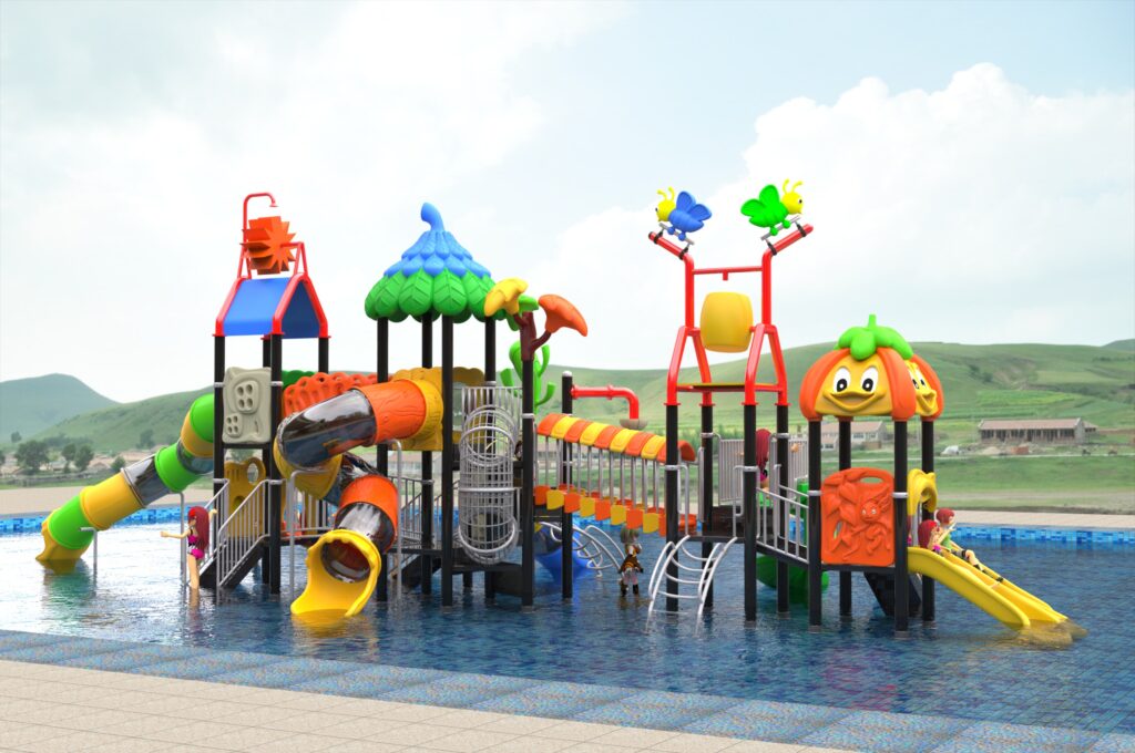Outdoor Playground Slide B35 Back View