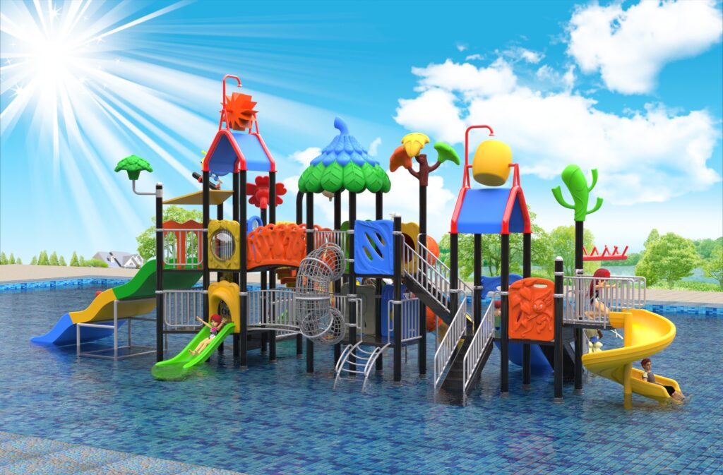 Outdoor Playground Slide B36 Back View