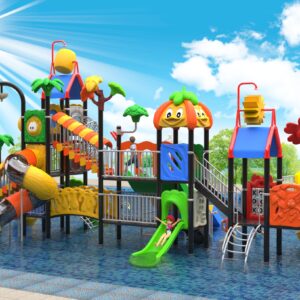 Outdoor Playground Slide B37 Back View