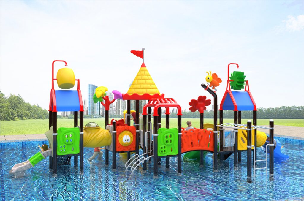 Outdoor Playground Slide B39 Back View