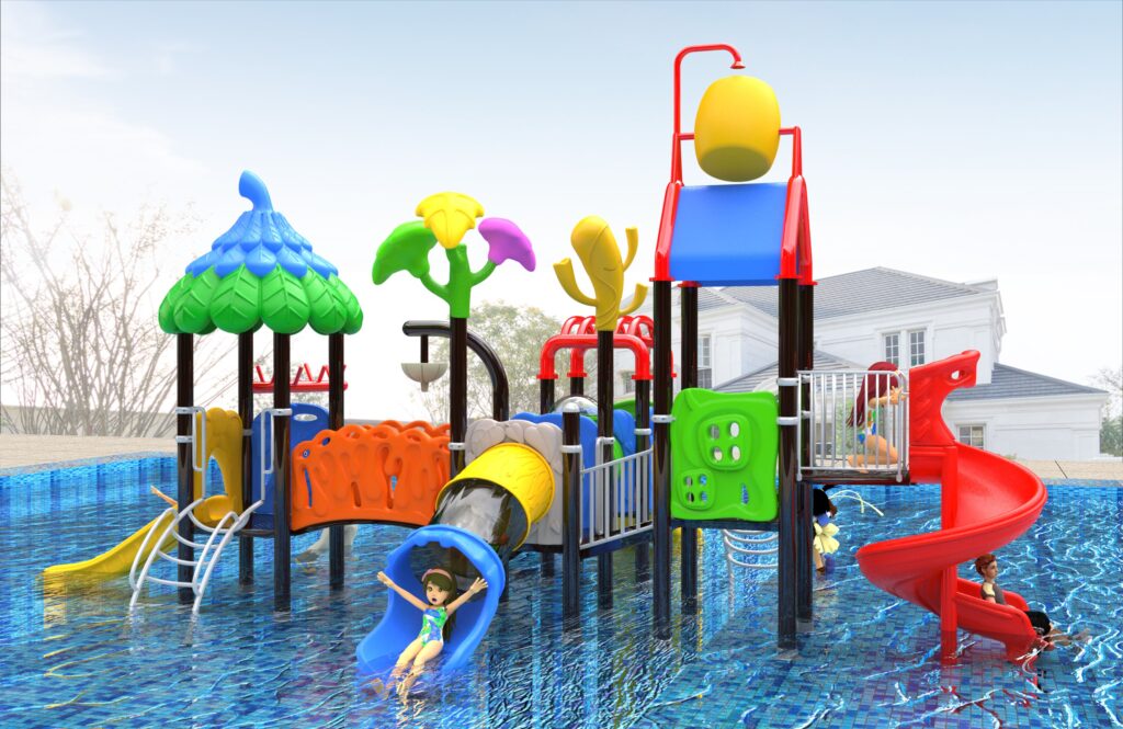 Outdoor Playground Slide B40 Back View