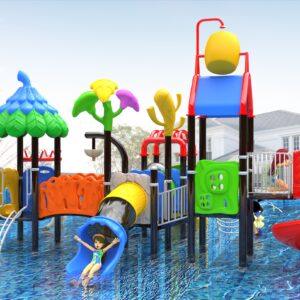 Outdoor Playground Slide B40 Back View