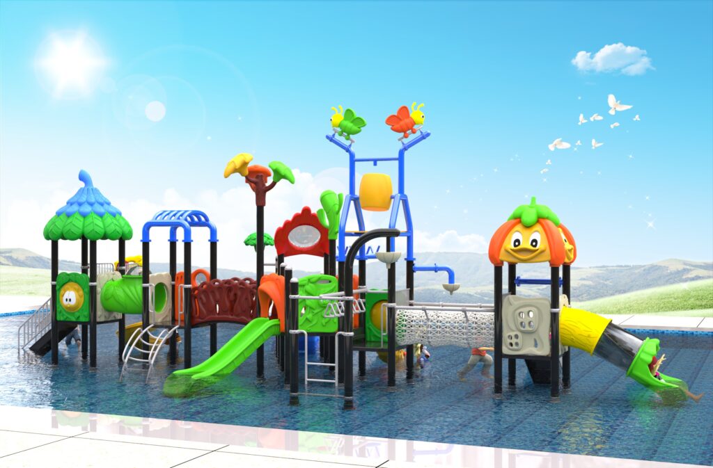 Outdoor Playground Slide B41 Back View