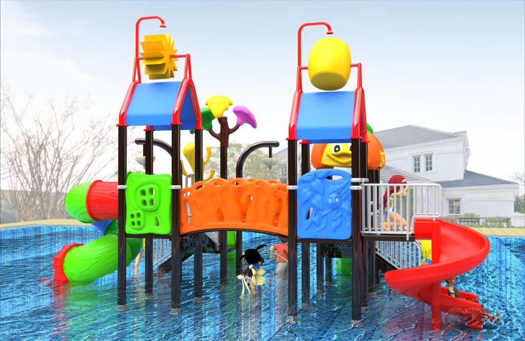 Outdoor Playground Slide B42 Back View