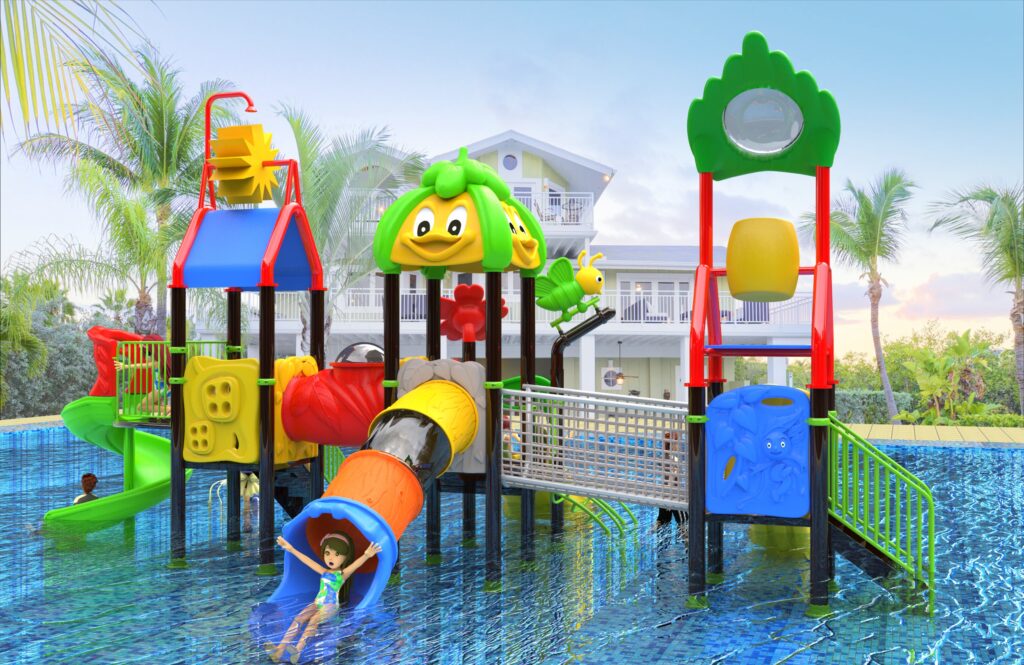 Outdoor Playground Slide B43 Back View