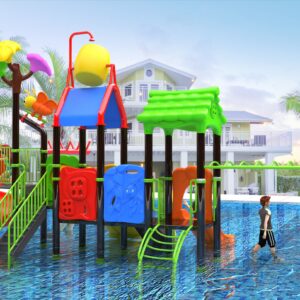 Outdoor Playground Slide B44 Back View