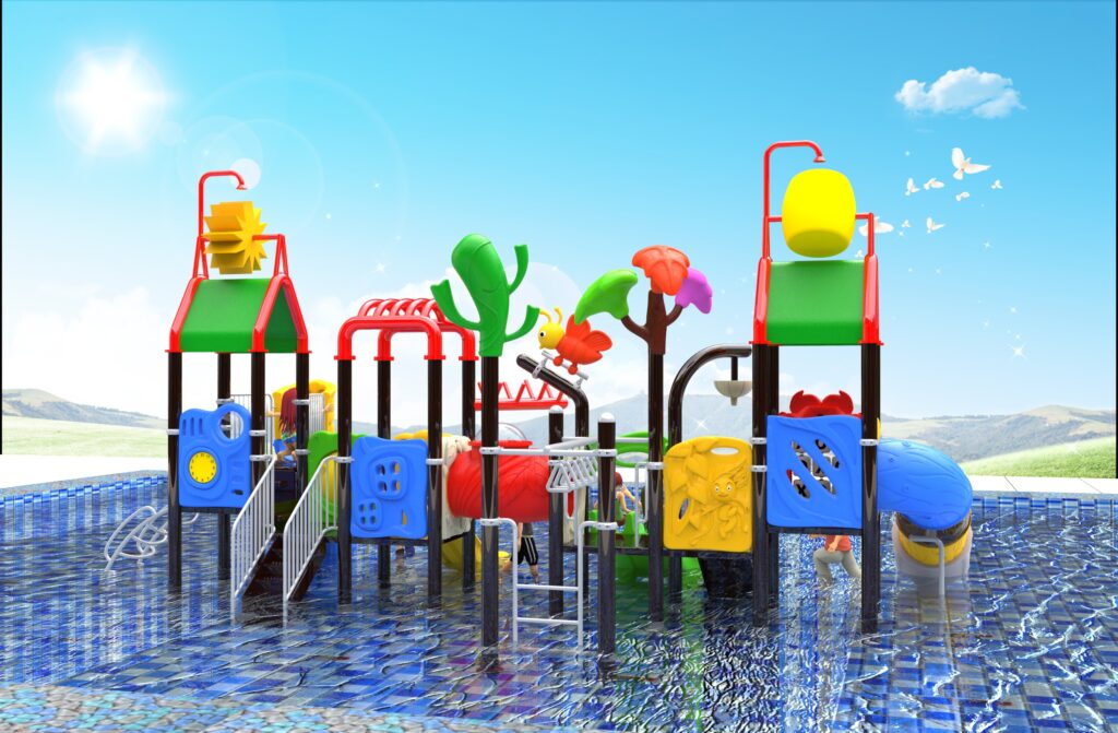 Outdoor Playground Slide B45 Back View