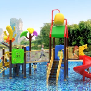 Outdoor Playground Slide B5 Back View