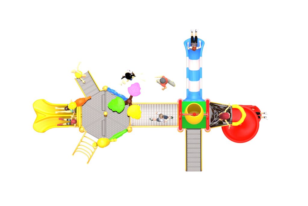 Outdoor Playground Slide B5 Top View