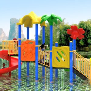 Outdoor Playground Slide B6 Back View