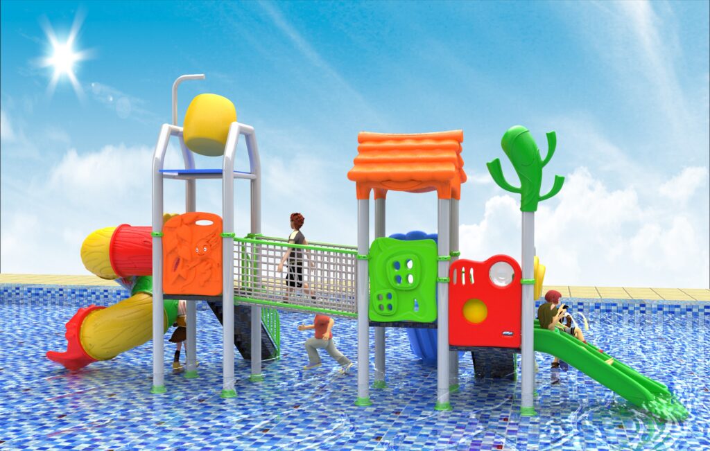 Outdoor Playground Slide B7 Back View