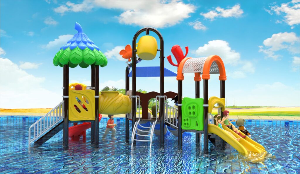 Outdoor Playground Slide B8 Back View