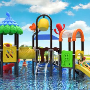 Outdoor Playground Slide B8 Back View