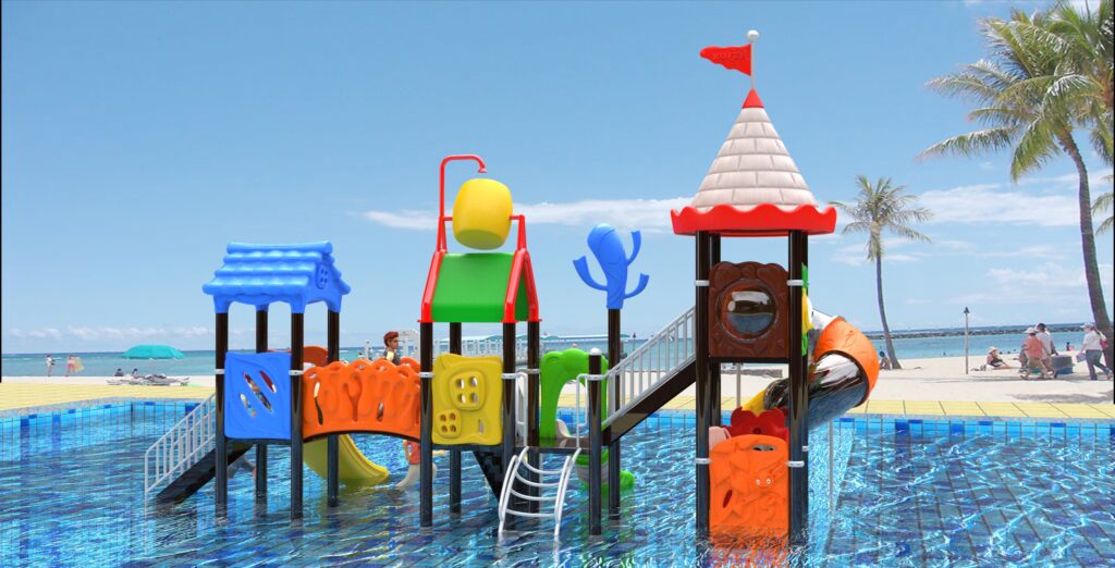 Outdoor Playground Slide B9 Back View