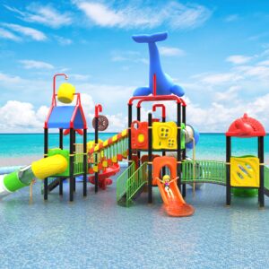 Outdoor Playground Slide C26 Back View