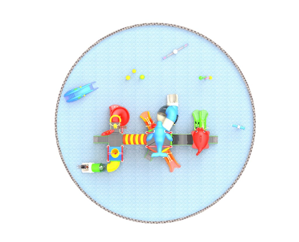 Outdoor Playground Slide C26 Top View