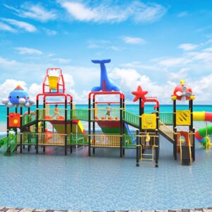 Outdoor Playground Slide C27 Back View