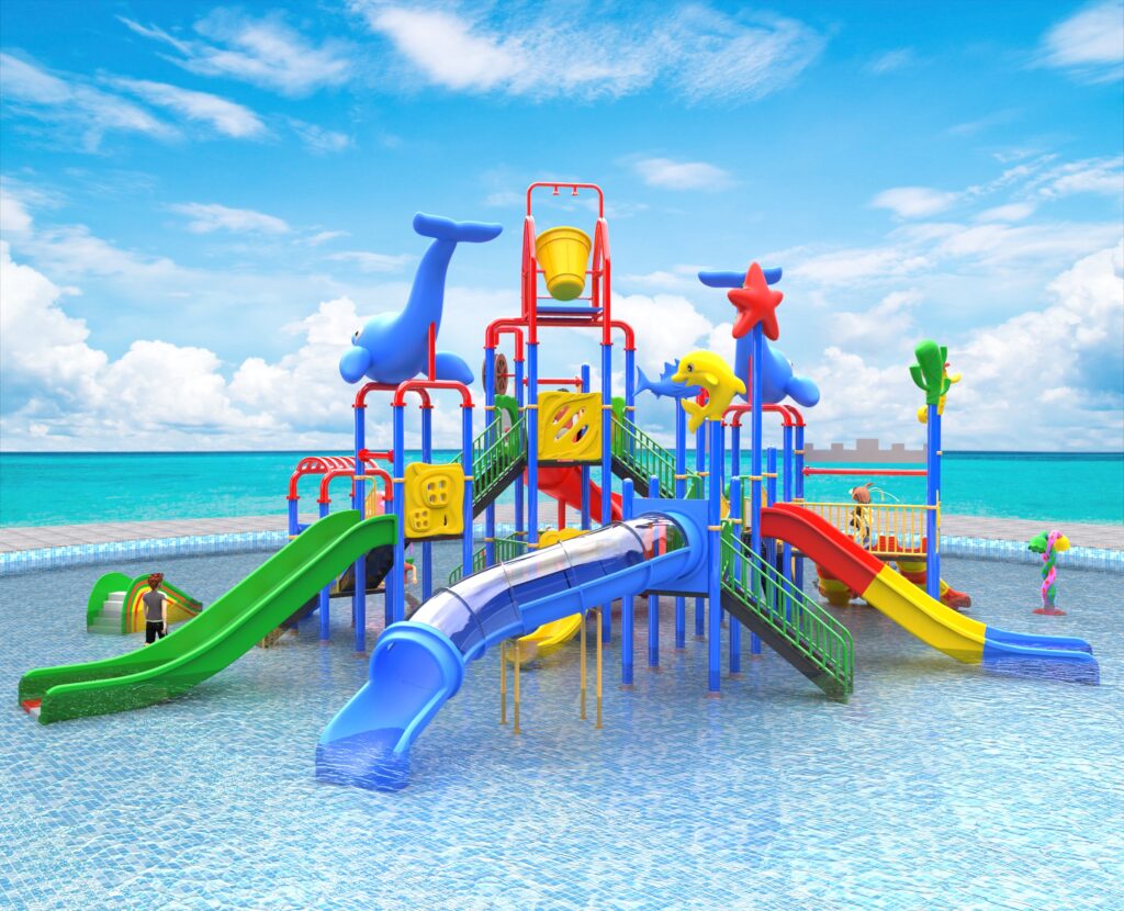 Outdoor Playground Slide C29 Back View