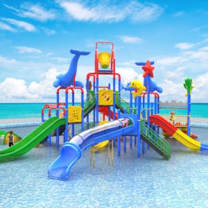 Outdoor Playground Slide C29 Back View