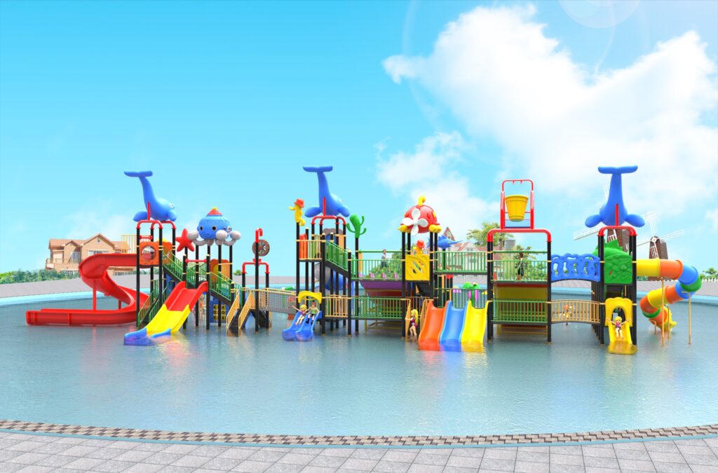 Outdoor Playground Slide C30 Back View
